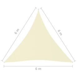 Voile De Parasol Tissu Oxford Triangulaire 6x6x6 M Crème -Meubles Soldes Boutique voile de parasol tissu oxford triangulaire 6x6x6 m creme 3666722473613 725554